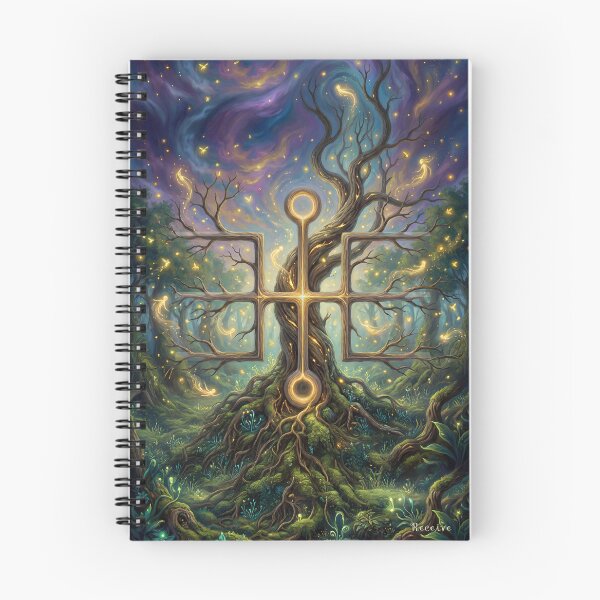 Item preview, Receive | Sacred Circuits Glyph #9 – Surreal Enchanted Forest Art designed and sold by FreqEncodedArt.