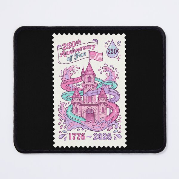 Item preview, 250th Anniversary of Fun Waterpark Castle Stamp Art designed and sold by G350.