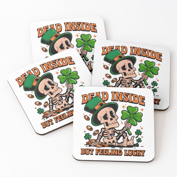 Item preview, Funny lucky skeleton typography, humerous quote designed and sold by LeedsArtStudio.