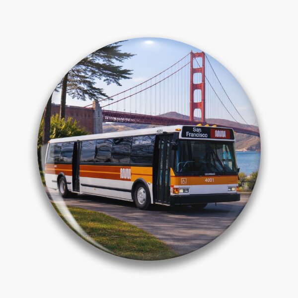 Item preview, Golden Gate Bridge with 1980 SF Muni Grumman  designed and sold by StopRequest.