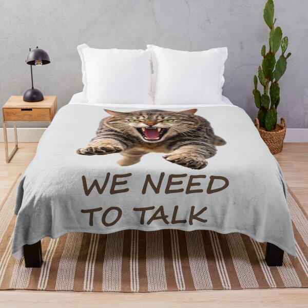 Item preview, We need to talk – Fierce Tabby Cat Humor Irony 2 Shapes Mania designed and sold by Shapes-Mania.