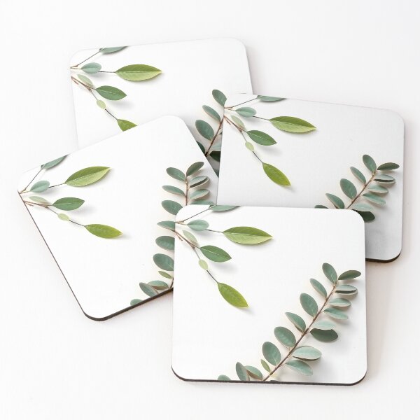 Item preview, Whispering Branches – Eucalyptus Shadows on White designed and sold by EmeraldeaArt.