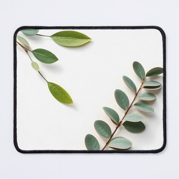 Item preview, Whispering Branches – Eucalyptus Shadows on White designed and sold by EmeraldeaArt.
