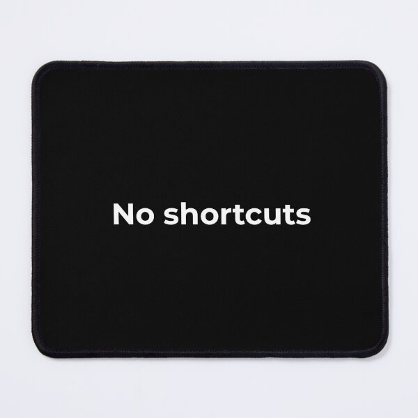 Item preview, No Shortcuts – Luxury Discipline Quote | White Text on Black Minimal Design designed and sold by AXIS-EQUILIBRIO.