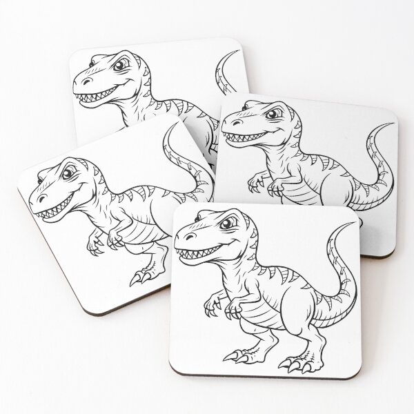 Item preview, TRex Dinosaur Whimsy Playful Creatures Animals Fruits Plants  designed and sold by ART ATTACK ZONE.