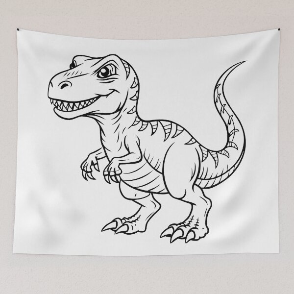 Item preview, TRex Dinosaur Whimsy Playful Creatures Animals Fruits Plants  designed and sold by ART ATTACK ZONE.