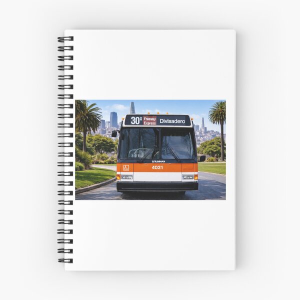 Item preview, San Francisco skyline with 1980 SF Muni Grumman 870 designed and sold by StopRequest.