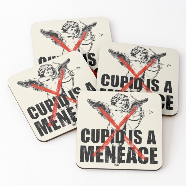 Item preview, Cupid Is A Menace Anti-Valentine Vintage Sketch designed and sold by rainbowgremlin.