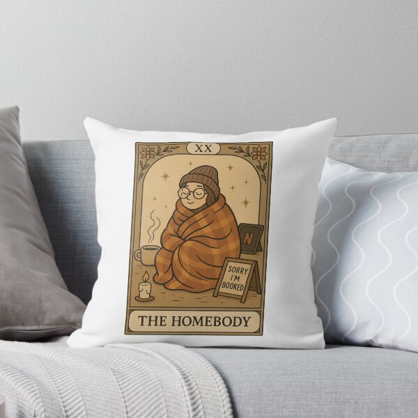Item preview, Card XX – The Homebody | Cozy Introvert Tarot Card | Sorry I’m Booked Illustration designed and sold by SONandMOONcreationsAU.