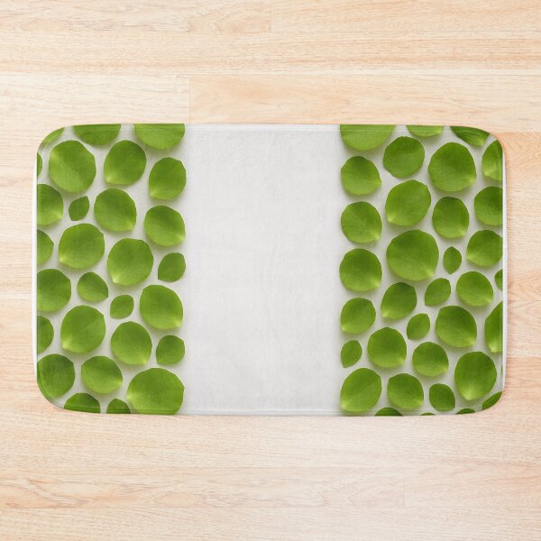 Item preview, Botanical Serenity – Light Green Petal Border on White designed and sold by EmeraldeaArt.