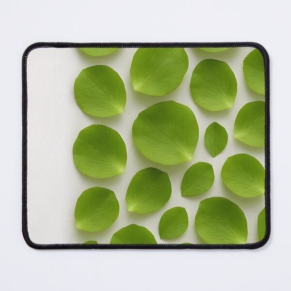 Item preview, Botanical Serenity – Light Green Petal Border on White designed and sold by EmeraldeaArt.