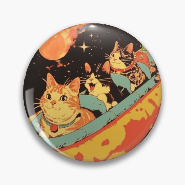 Item preview, Retro Cats in a Spaceship designed and sold by WigOutlet.