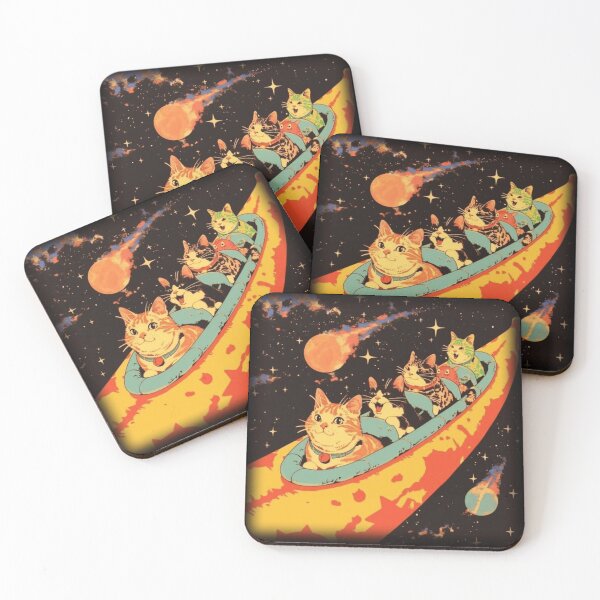Item preview, Retro Cats in a Spaceship designed and sold by WigOutlet.