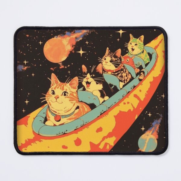 Item preview, Retro Cats in a Spaceship designed and sold by WigOutlet.