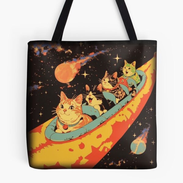 Item preview, Retro Cats in a Spaceship designed and sold by WigOutlet.
