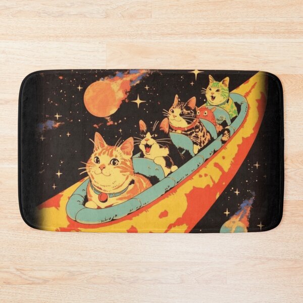Item preview, Retro Cats in a Spaceship designed and sold by WigOutlet.