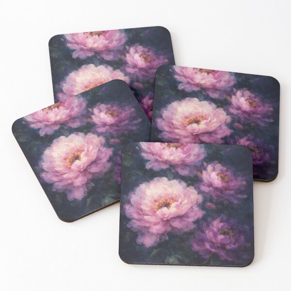 Item preview, Sweet Astonishing Moody Midnight Blush Peonies designed and sold by scicilysimonee.