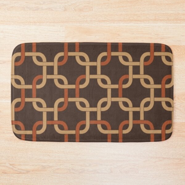 Item preview, Gotcha print pattern in pumpkin and coffee  designed and sold by Roxburylane.