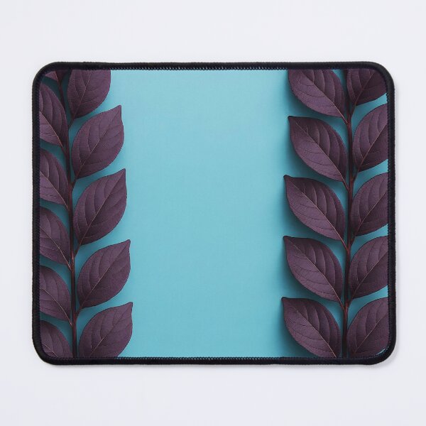 Item preview, Violet Veil – Purple Leaves Framing on Light Blue designed and sold by EmeraldeaArt.