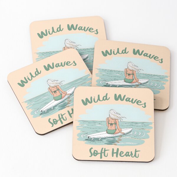 Item preview, Wild Waves, Soft Heart – Female Surf Illustration designed and sold by Sea Gem.