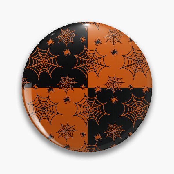 Item preview, Black and orange interchange web pattern designed and sold by serenebookworm.