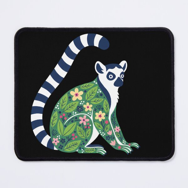 Item preview, Folk Art Ring‑Tailed Lemur – Spring Scandinavian Folk Art by heidiannemorris © designed and sold by FOLK ART FUSION by heidiannemorris.