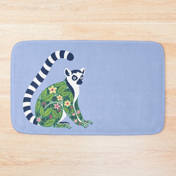 Item preview, Folk Art Ring‑Tailed Lemur – Spring Scandinavian Folk Art by heidiannemorris © designed and sold by FOLK ART FUSION by heidiannemorris.