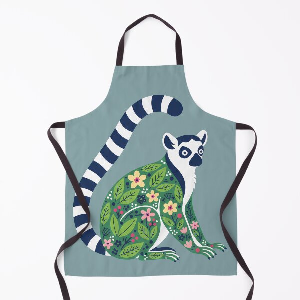 Item preview, Folk Art Ring‑Tailed Lemur – Spring Scandinavian Folk Art by heidiannemorris © designed and sold by FOLK ART FUSION by heidiannemorris.