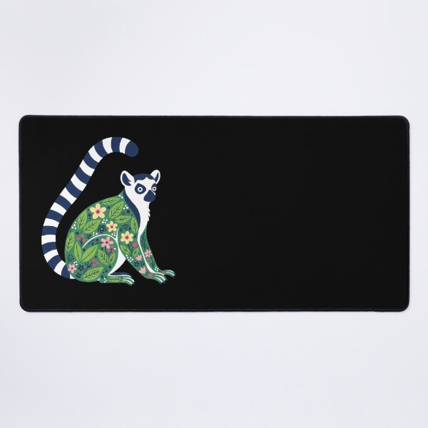 Item preview, Folk Art Ring‑Tailed Lemur – Spring Scandinavian Folk Art by heidiannemorris © designed and sold by FOLK ART FUSION by heidiannemorris.