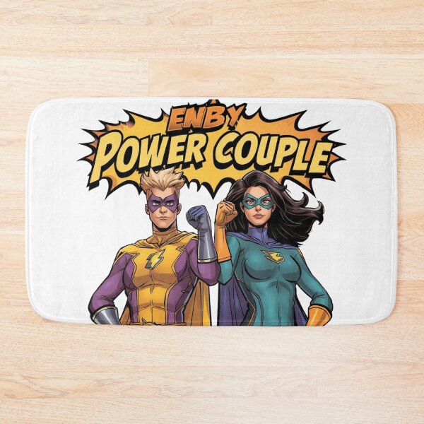 Item preview, Enby Power Couple Retro Comic Superheroes designed and sold by rainbowgremlin.