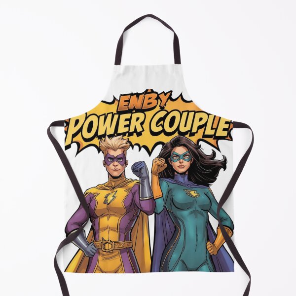 Item preview, Enby Power Couple Retro Comic Superheroes designed and sold by rainbowgremlin.