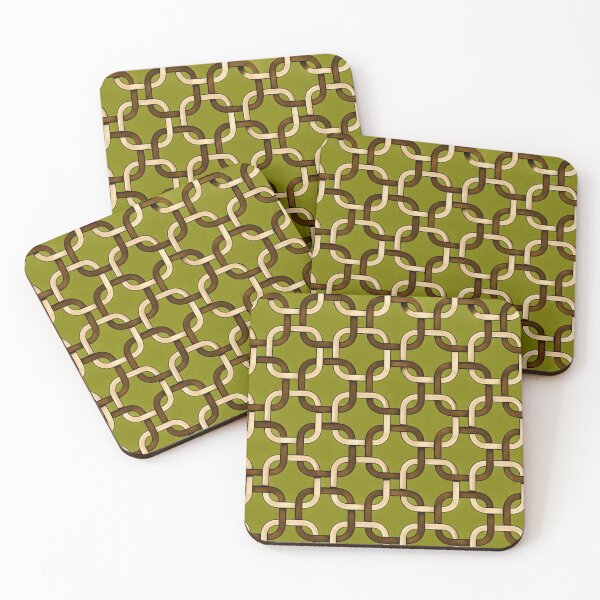 Item preview, Gotcha print in Avocado green and coffee brown  designed and sold by Roxburylane.