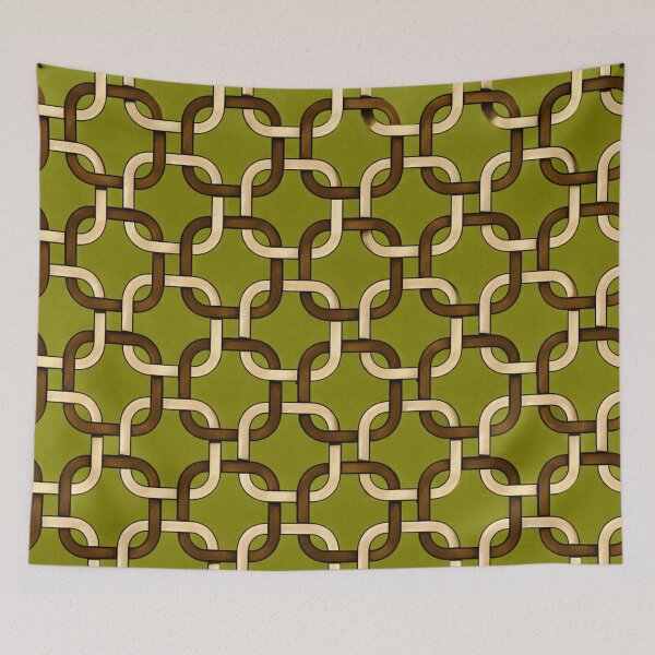 Item preview, Gotcha print in Avocado green and coffee brown  designed and sold by Roxburylane.