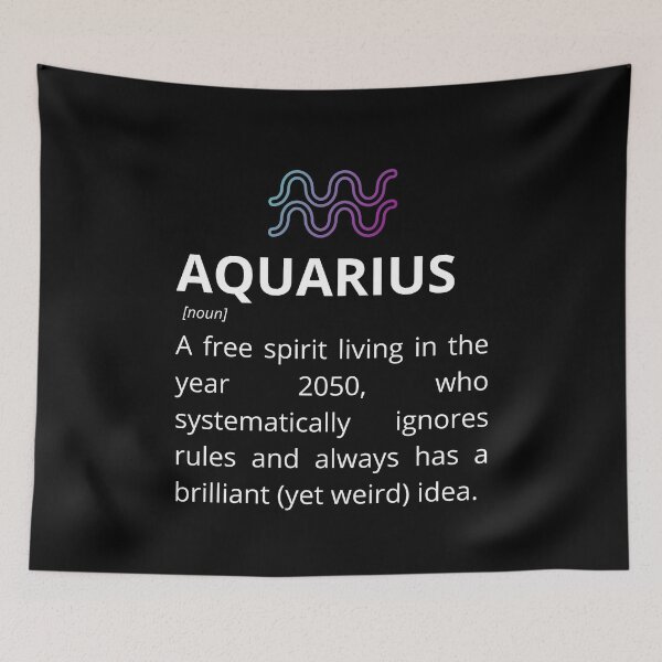 Item preview, Aquarius Definition - Funny Zodiac Dictionary Gift designed and sold by Freddie's Design Studio.