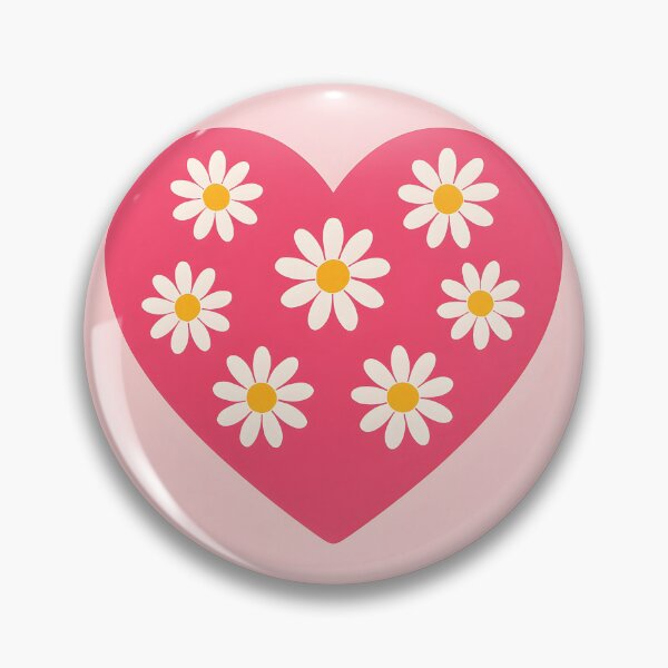 Item preview, Daisies in pink heart designed and sold by EmeraldeaArt.