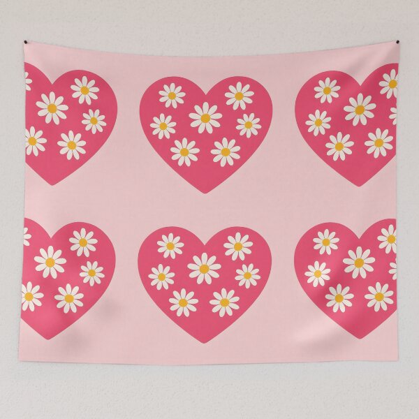 Item preview, Daisies in pink heart designed and sold by EmeraldeaArt.