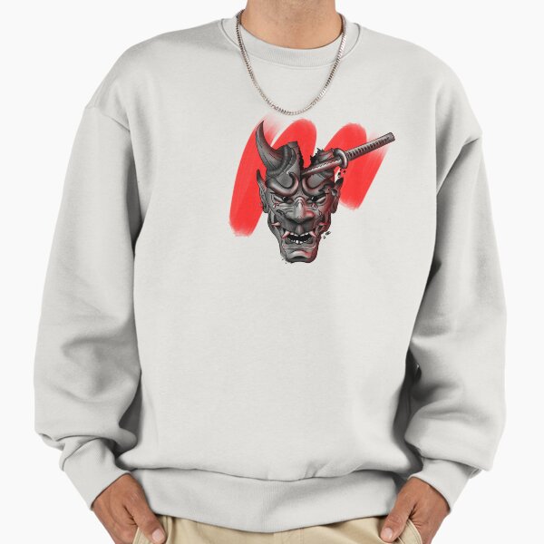Crimson Strike: Tengu Mask Art Premium Oversized Sweatshirt