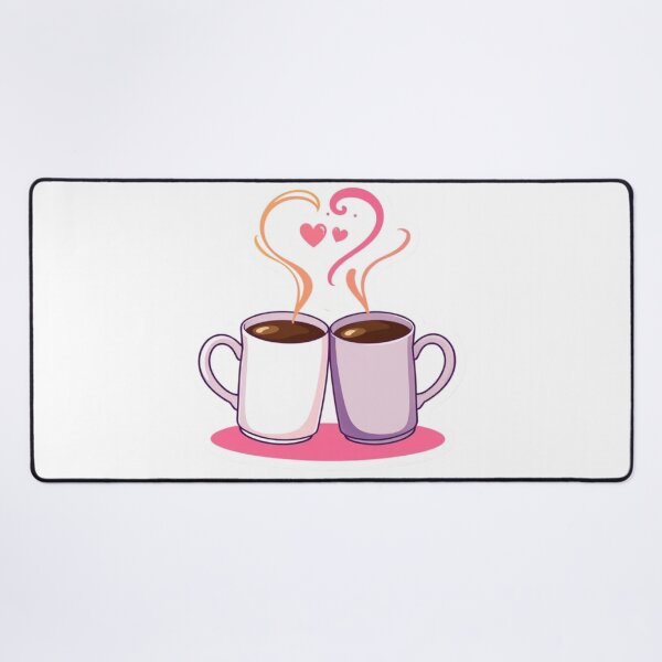 Item preview, Coffee Love Hearts Steam Cute Couple Illustration designed and sold by rainbowgremlin.