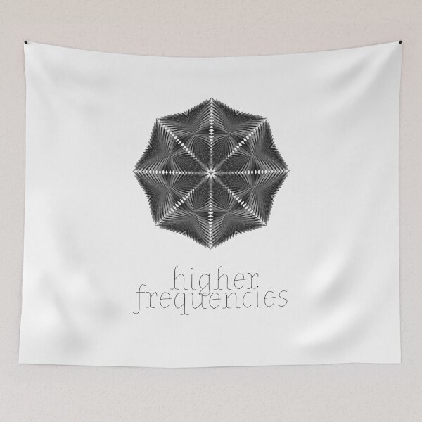 Item preview, HIGHER FREQUENCIES, High Vibe Heart Centered Energy Conscious Print designed and sold by Cosmic Collective Print.