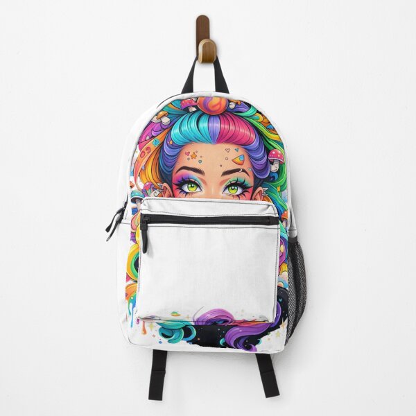 Item preview, Psychedelic Anime Girl with Magic Mushrooms and Rainbow Hair designed and sold by Skully-Studio.