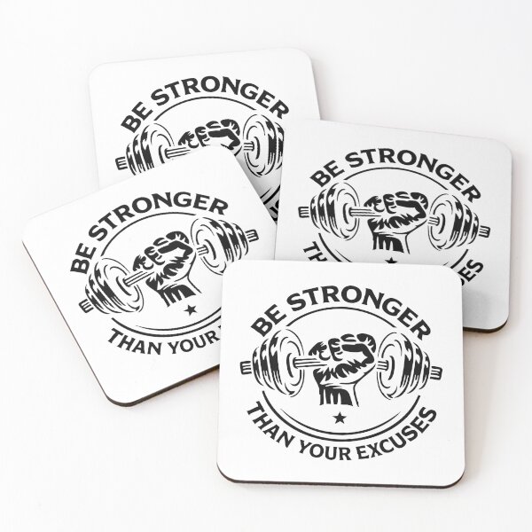 Item preview, Be Stronger Than Your Excuses,Gym Motivation designed and sold by CloudyPress.