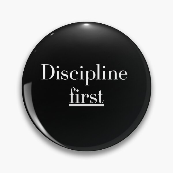 Item preview, Discipline First – Luxury Discipline Mindset Quote | White Text on Black Minimal Design designed and sold by AXIS-EQUILIBRIO.
