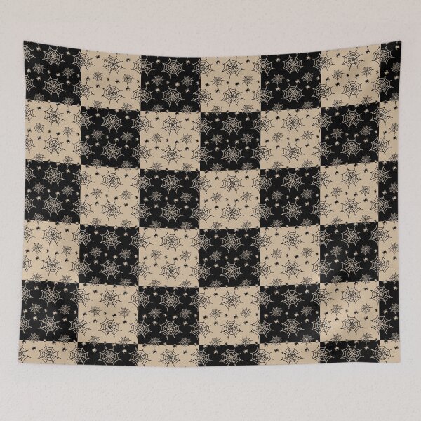 Item preview, Black and cream interchange web pattern designed and sold by serenebookworm.