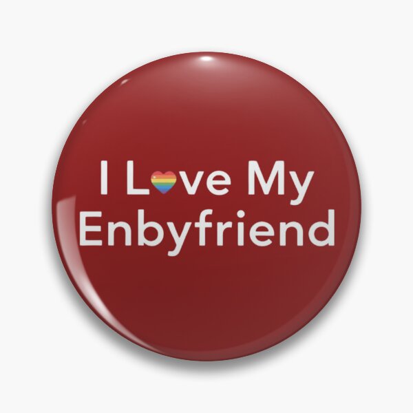 Item preview, I Love My Enbyfriend Rainbow Pride Quote designed and sold by rainbowgremlin.
