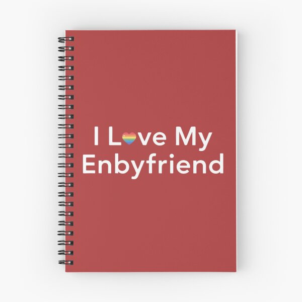Item preview, I Love My Enbyfriend Rainbow Pride Quote designed and sold by rainbowgremlin.