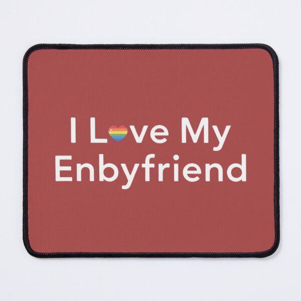 Item preview, I Love My Enbyfriend Rainbow Pride Quote designed and sold by rainbowgremlin.