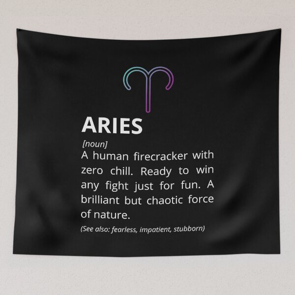 Item preview, Aries Definition - Funny Zodiac Dictionary Gift designed and sold by Freddie's Design Studio.