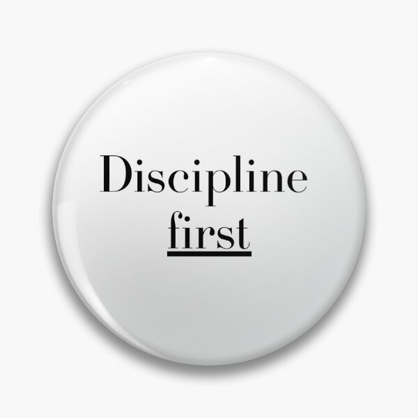 Item preview, Discipline First – Clean Focus and Consistency Quote | Black Text on White Minimal Design designed and sold by AXIS-EQUILIBRIO.