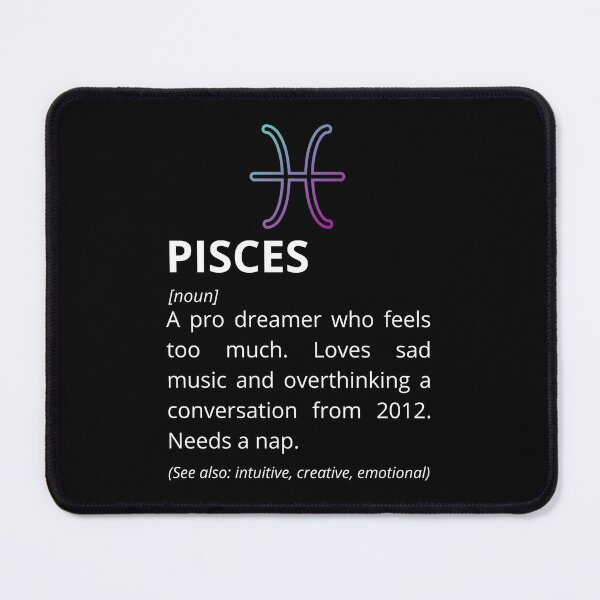 Item preview, Pisces Definition - Funny Zodiac Dictionary Gift designed and sold by Freddie's Design Studio.