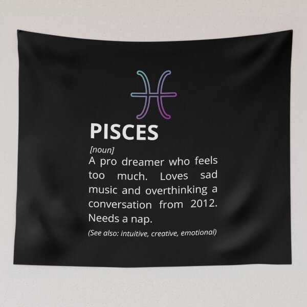 Item preview, Pisces Definition - Funny Zodiac Dictionary Gift designed and sold by Freddie's Design Studio.